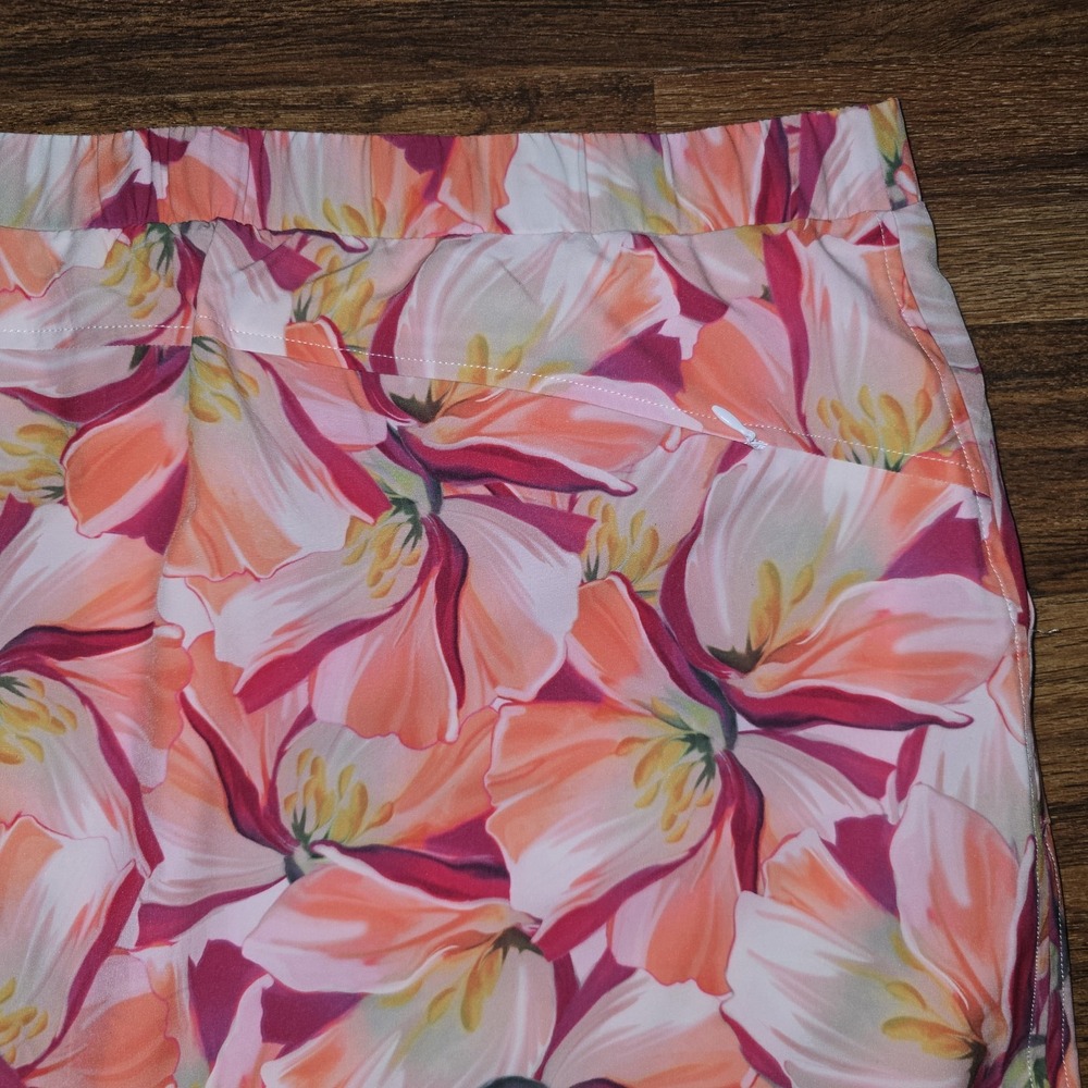Chicos Skort Size 4 20 XXL Pull-On Inner Shorts Floral Pockets Golf Pickleball - Picture 6 of 8